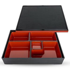 Korin Bento Box w/Cover 10.25"L x 8"W x 2.25"H Dishwasher Safe Stackable Lunch